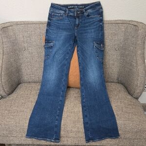 American Eagle Outfitters Women's Flare Blue Jeans